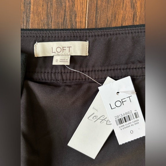 NWT LOFT Black Velvet Button-Down Skirt - Picture 8 of 8